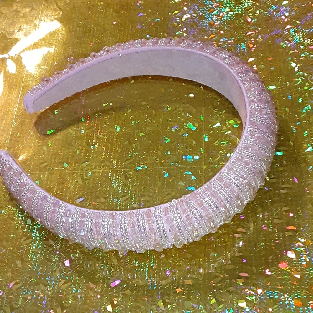 Pink beaded headbands